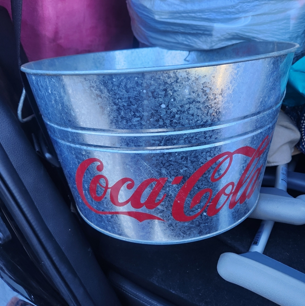 Coca-Cola Silver Bucket TIN